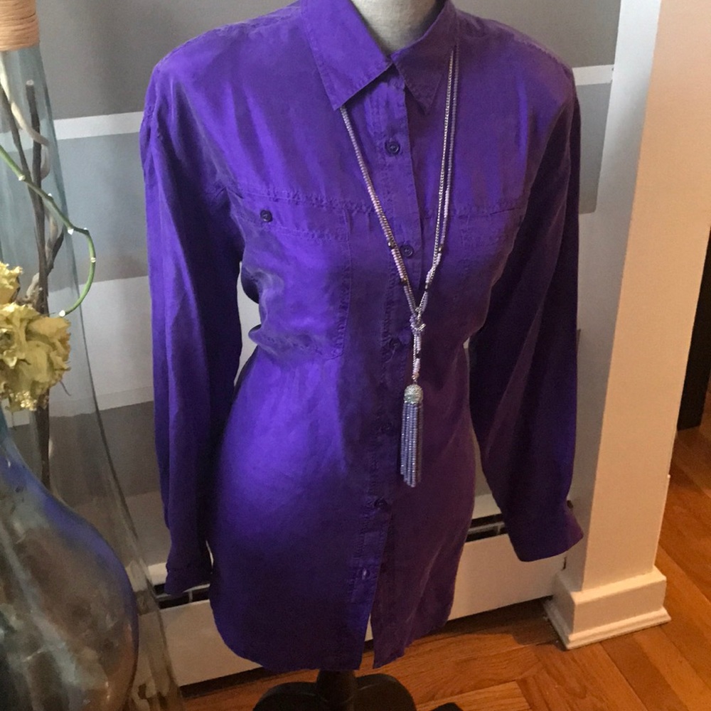 Purple vintage blouses 100% silk 👚